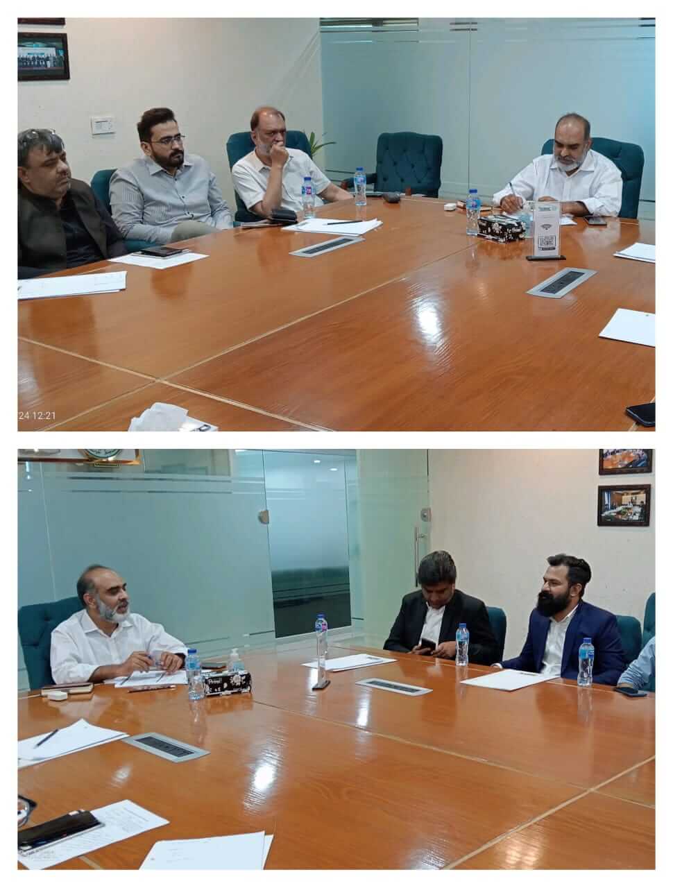 April 24th, 2024, CTO, SEZMC chaired a progress review meeting for the Dhabeji Special Economic Zone (DSEZ). The meeting included representatives from the developer ZKBDMC, A.F. Ferguson & Co. (Chartered Accountants), and engineering firms IE EA Engg
