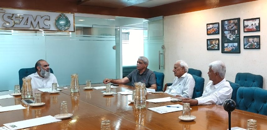 A project review meeting and site visit for the provision of 10 MGD water at the doorstep of Dhabeji SEZ were held on 11th September 2025. The contractor provided updates on the construction progress. – Copy