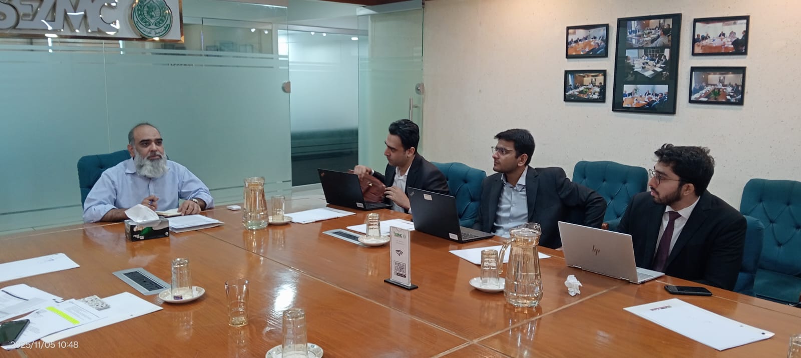 A Progress Review Meeting held on 5th November 2025 with PwC (A.F. Ferguson), Haidermota & Co., and Exponent Engineering reviewed ongoing progress on the Sukkur Industrial Enclave.