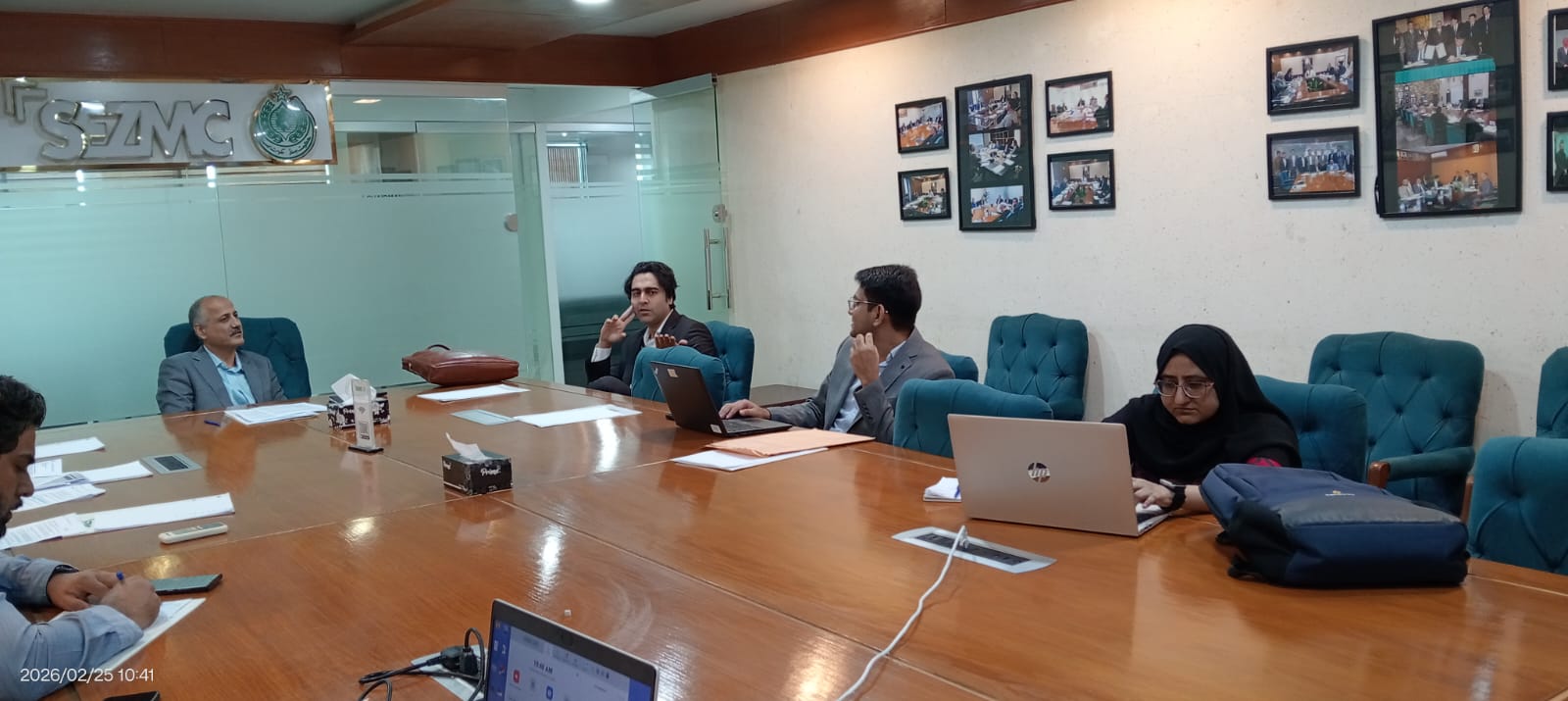 The Progress Review Meeting on Sukkur, Hyderabad, SBA Industrial Enclaves reviewed overall progress and coordination.