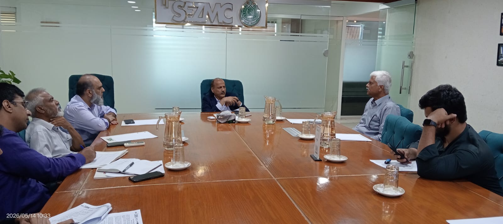 Read more about the article A weekly progress review meeting was held to assess progress on the 10 MGD Water Supply Project at Dhabeji SEZ, with contractors presenting key updates on ongoing activities and progress towards completion.