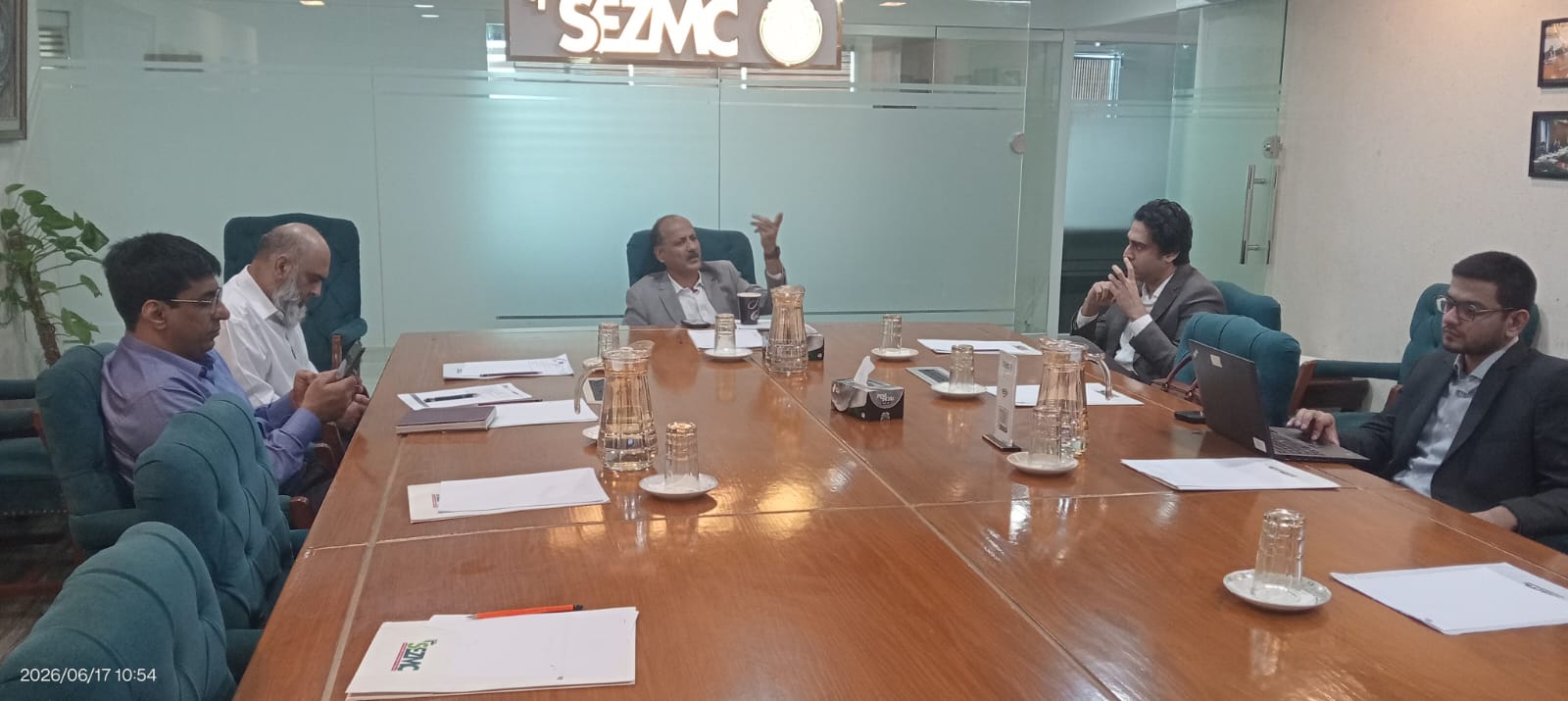 A progress review meeting was held for the Sukkur and Hyderabad Industrial Enclaves to review the latest developments in finalizing the project transactional structure. The discussion focused on advancing key processes and maintaining momentum for the next phase of the projects.
